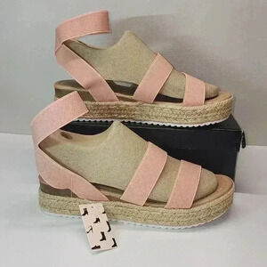 Coasis women strap open toe wedge espadrille sandal new with box and tags